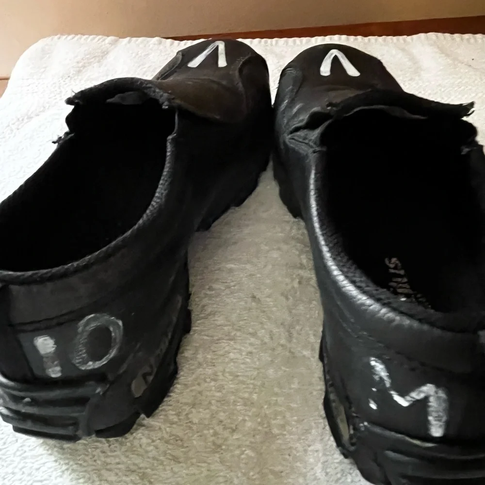 Nautilus Imperfection Black Leather Steel Toe Shoes Sz 10